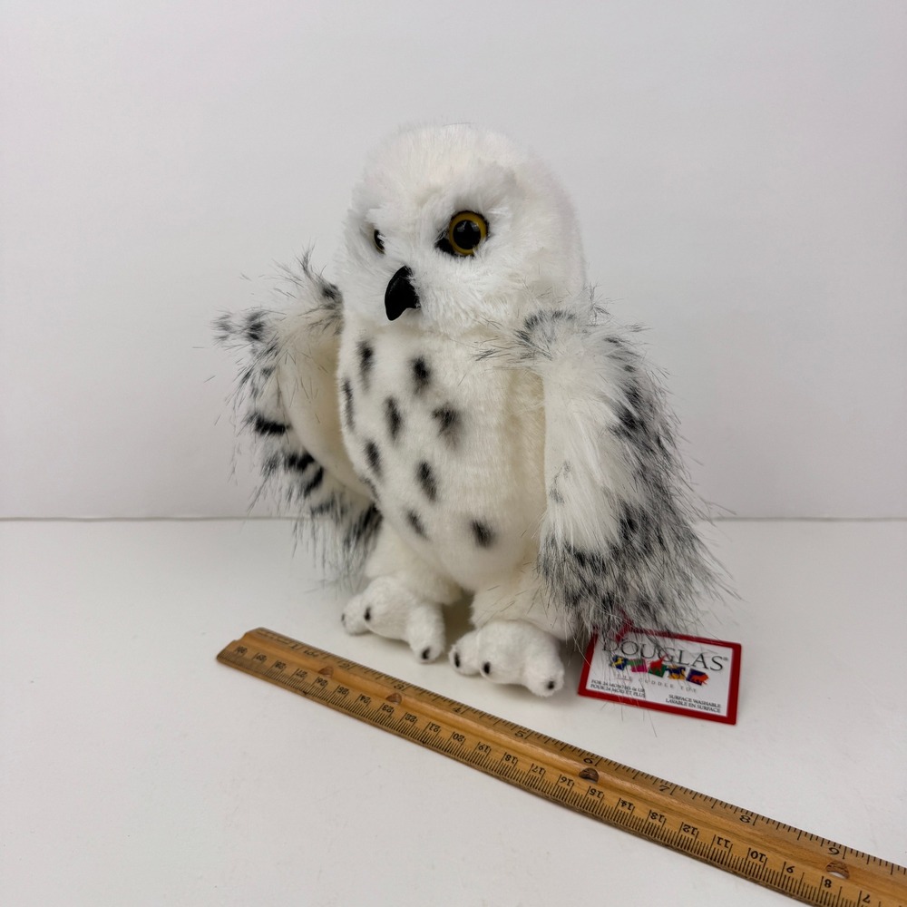 Douglas Wizard Snowy Owl Hedwig White Black Plush Stuffed Animal Harry Potter